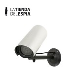 Cámara falsa exterior aluminio con led